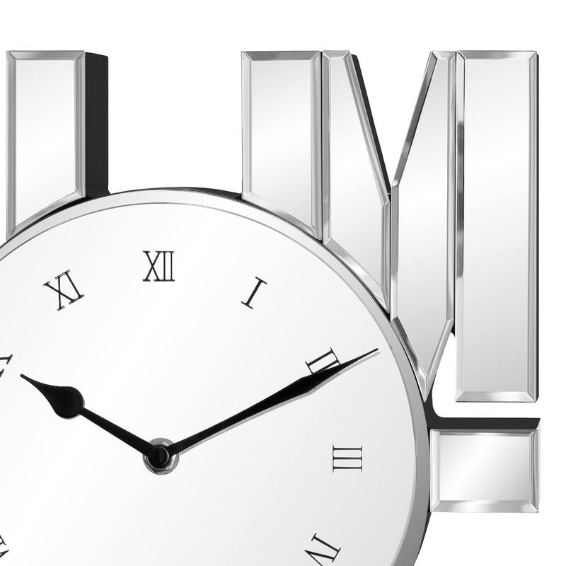 Art Letters Mirrored Wall Clock