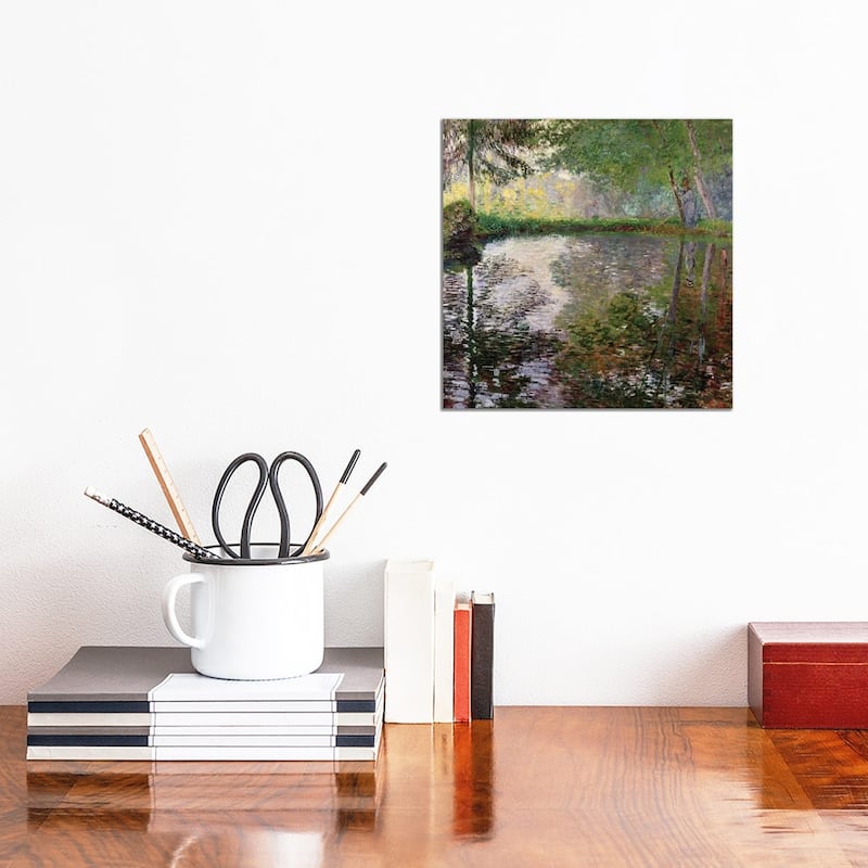 iCanvas "The Lake at Montgeron" by Claude Monet Canvas Print - 12x12x0.75