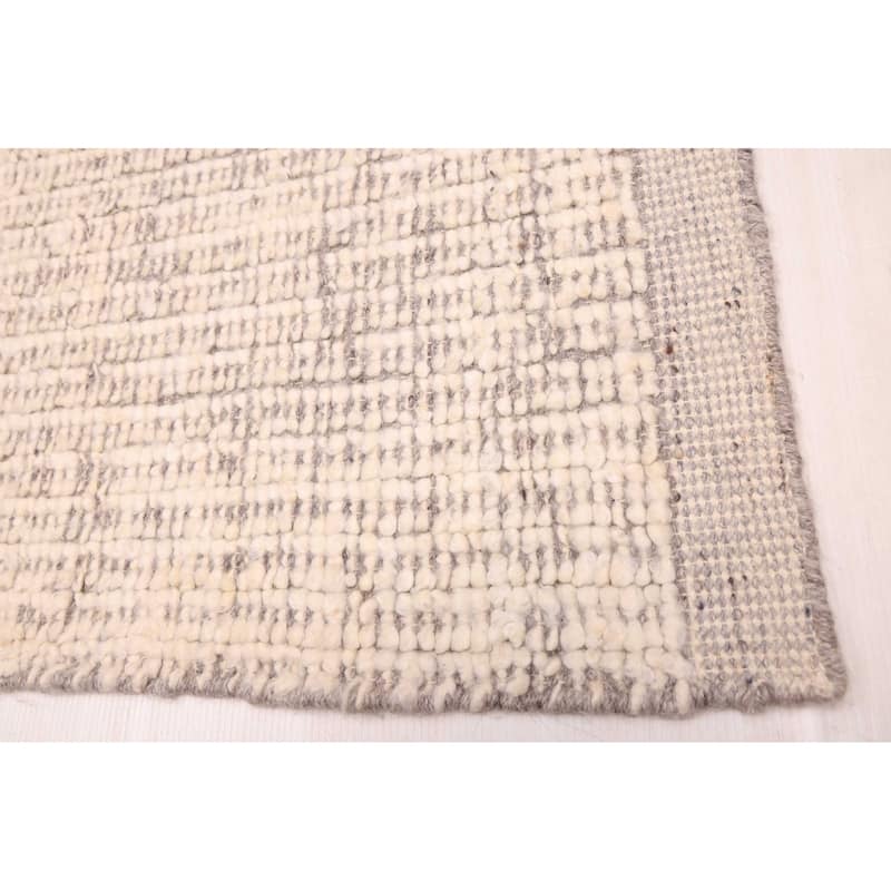 ECARPETGALLERY Hand-knotted Looma Cream Wool Rug - 8'0 x 10'3