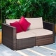 preview thumbnail 4 of 9, Costway 4PCS Patio Rattan Corner Sofa Sectional Furniture Set - See Details