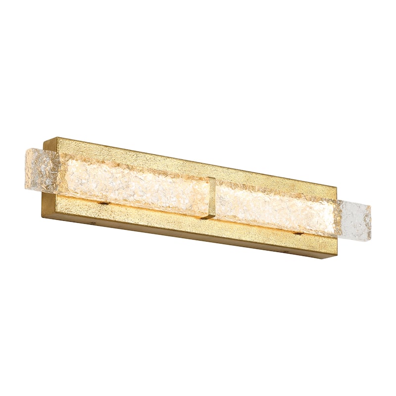 Modern Glam 1-Light LED Gold Wall Sconce Linear Vanity Lights - L24.2" x W4.3"
