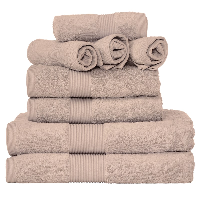 Fabstyles 8 Piece Plush Cotton Towel Set