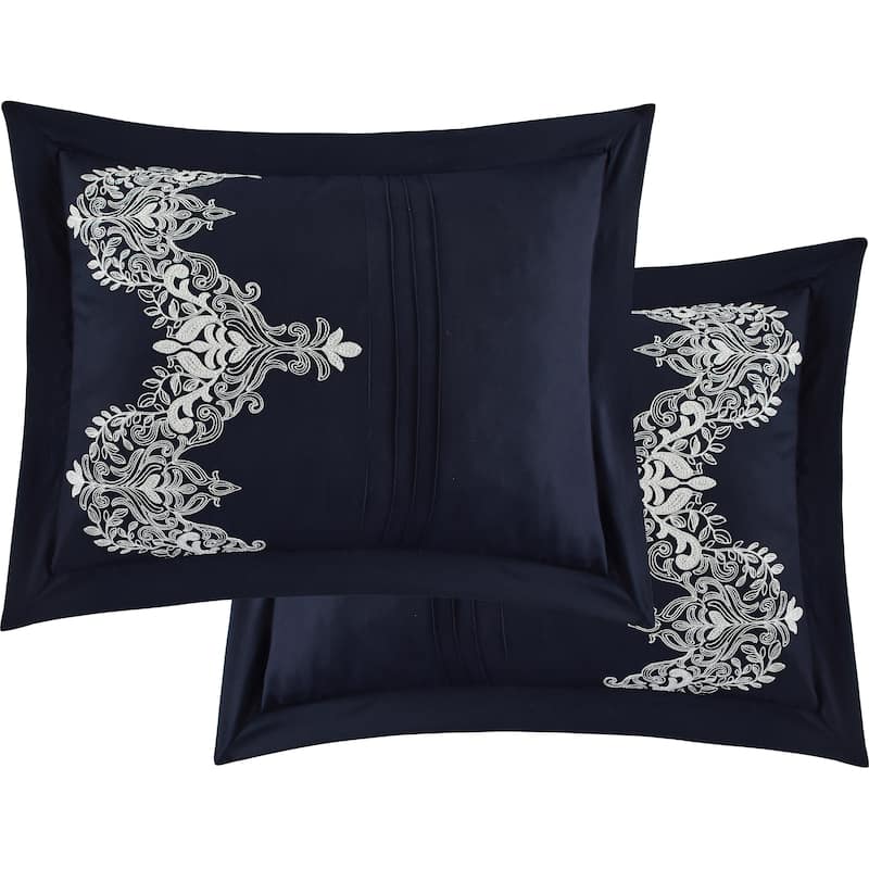 Nanshing Lacy 7 Piece Damask Embroidery Comforter Set