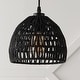 preview thumbnail 46 of 115, Jigu 1-Light Woven Rattan/Iron LED Pendant, by JONATHAN Y