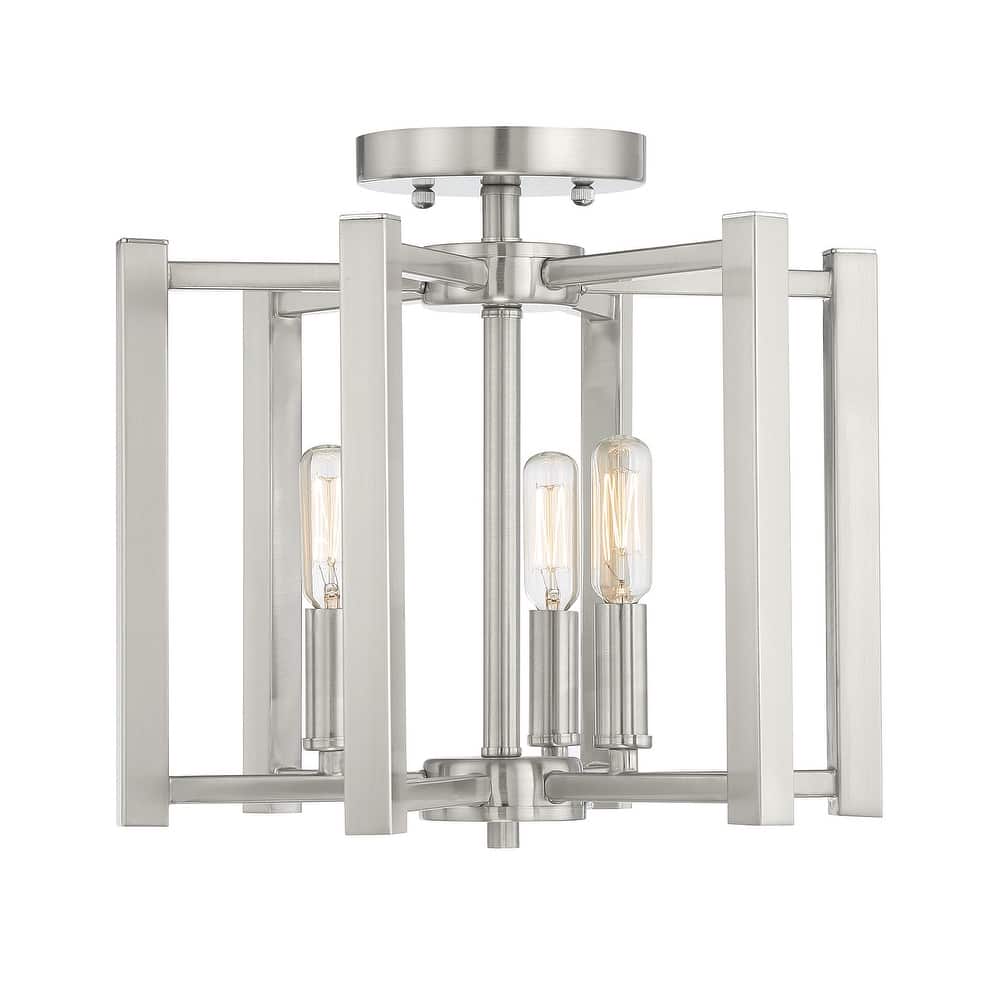 Savoy House Benson 3 Light 13" Wide Semi-Flush Ceiling Fixture