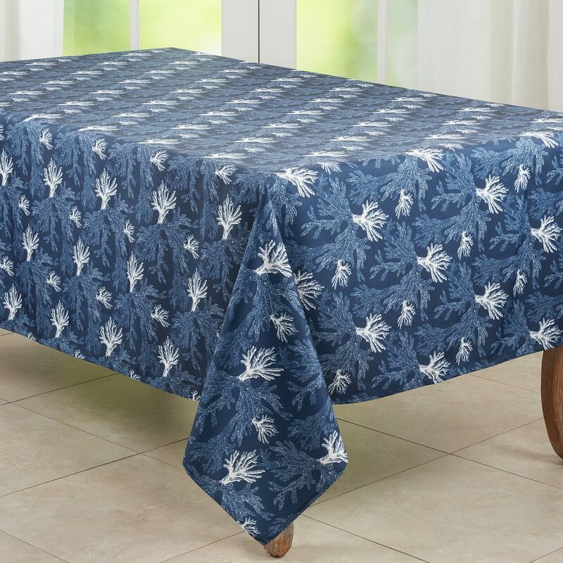 Sea Coral Design Tablecloth - 65"x104"