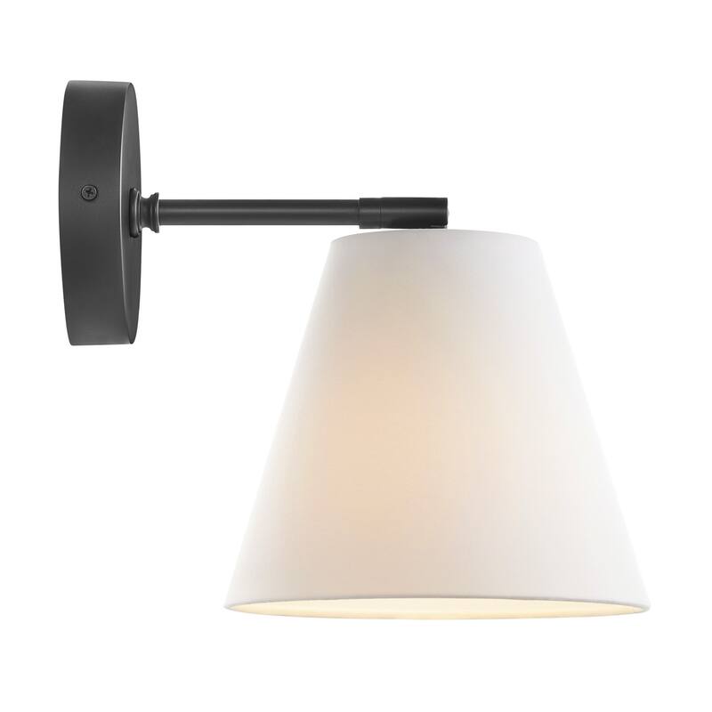 Bellevue SHWS85870 Meridian 10" Tall Bathroom Sconce with Fabric Shade