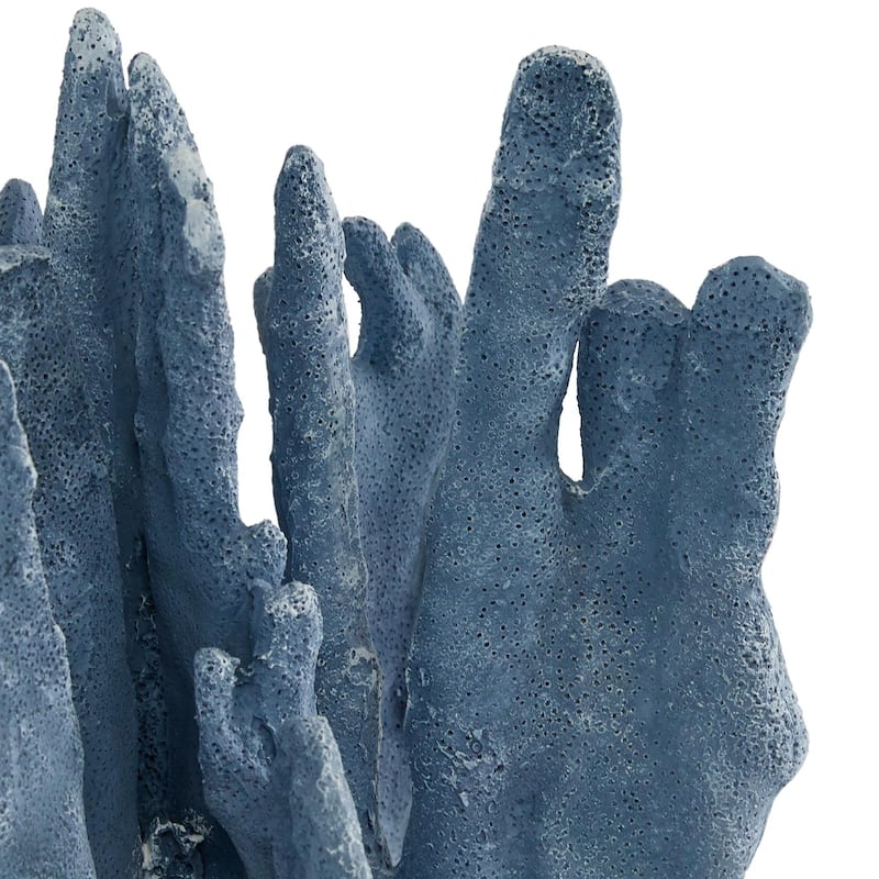 Blue or White Polystone Coral Decorative Sculpture