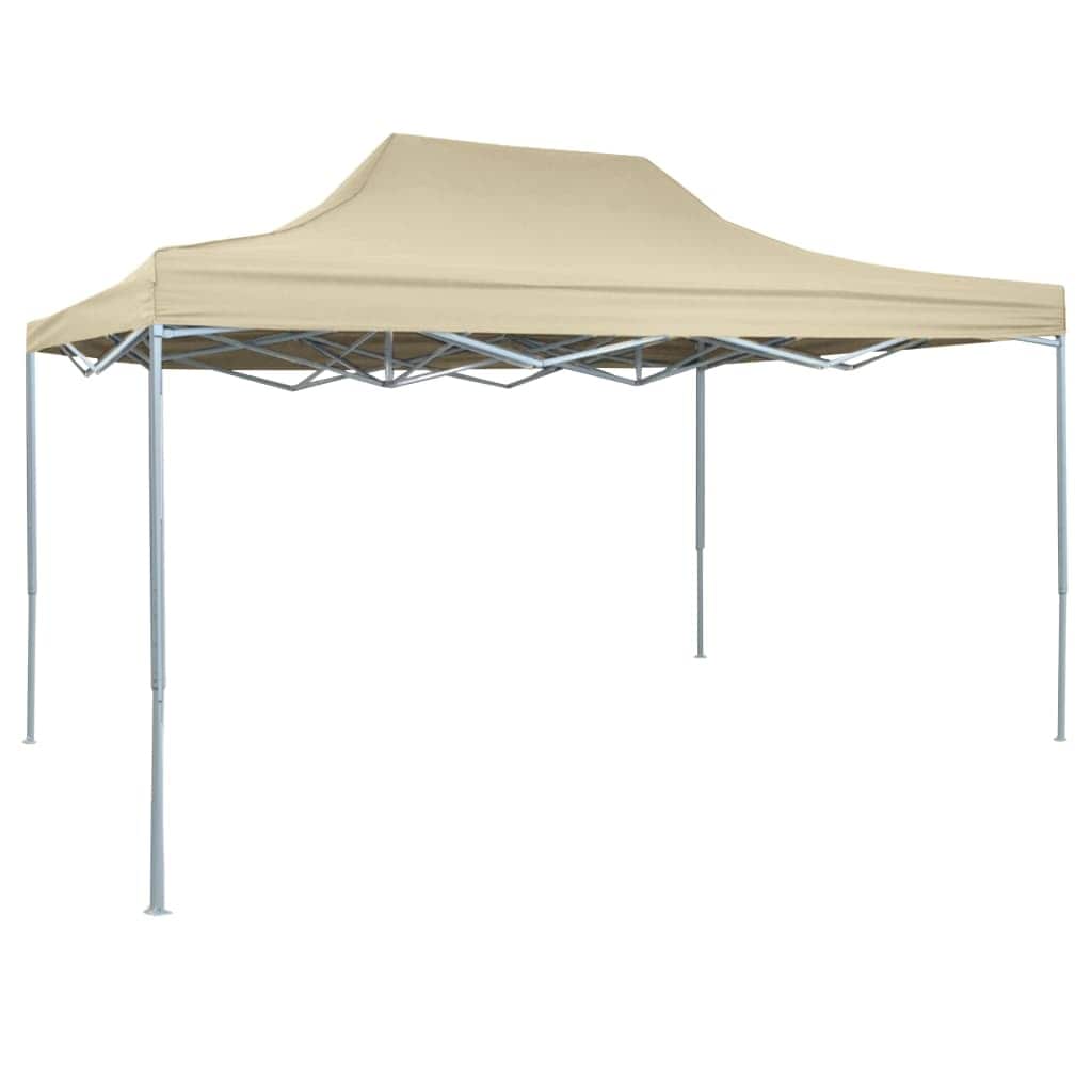 Global Pronex Professional Folding Party Tent 118.1 inchx157.5 inch Steel Cream