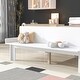 preview thumbnail 18 of 26, Stylish Twin/ Full Size Platform Bed Frame with Footboard Bench and 2 Storage Drawers, Pine Wood Platform Bed Frame for Bedroom