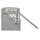 preview thumbnail 12 of 28, All-in-one Loft Bed Built-in Ladder Wood Frame Loft Bed with Slide, 2 Drawers, Storage Stairs & Underbed Activity Space for Kids