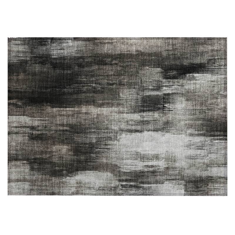 Hara Artistic Abstract Weather Resistant Blended Style Outdoor Rug