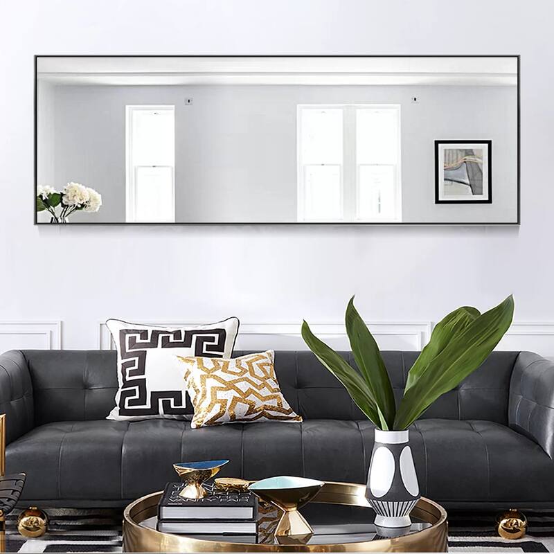 Accent Metal Frame Full-Length Wall-Mounted Hanging Mirror - 47x22