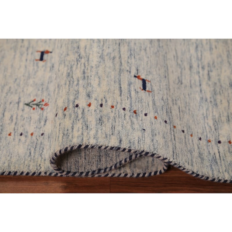 Little Animals Tribal Gabbeh Oriental Rug Handmade Wool Carpet - 3'11" x 5'9"