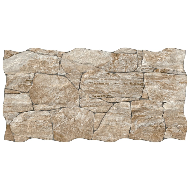 Merola Tile Caldera Roques Stone 12-5/8" x 25-1/8" Porcelain Floor and Wall Tile