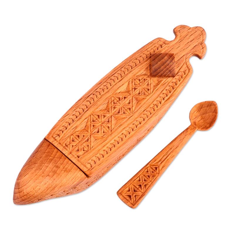 Novica Handmade Distant Flavors Wood Condiment Bowl