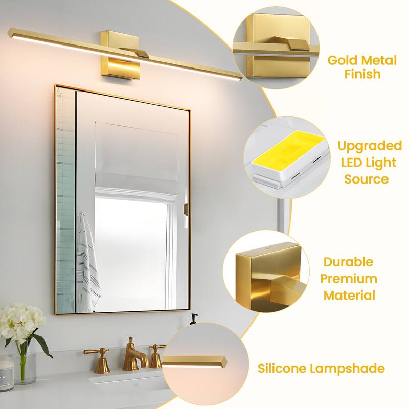 Modern Vanity Lighting Fixtures 24/32/39'' Bathroom Vanity Lights Over Mirror Wall Sconce for Bathroom