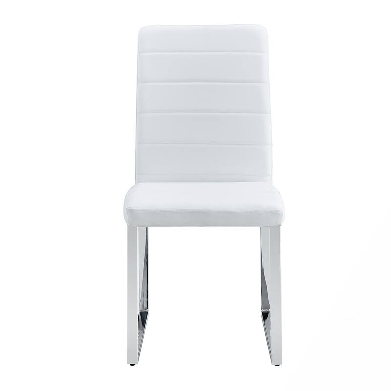 4PCS Iron Frame PU Dining Chairs