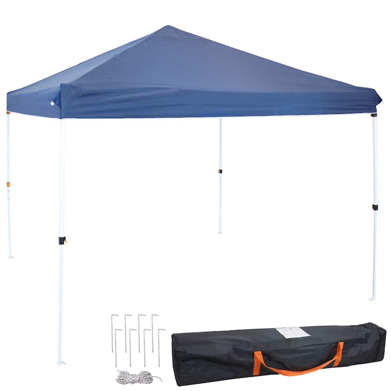 Sunnydaze Standard Pop Up Canopy with Carry Bag - 12x12 - Blue