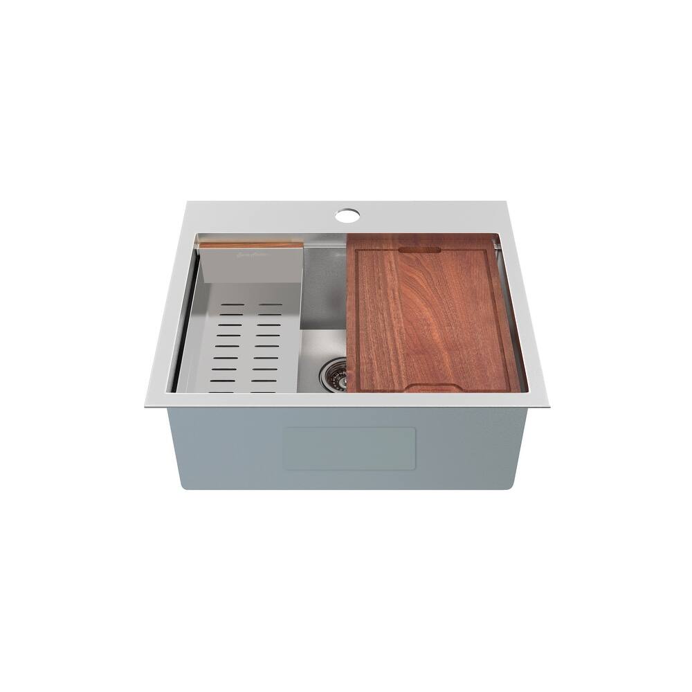 Swiss Madison SM-KT769 Ravi 22" Drop In Single Basin Stainless Steel