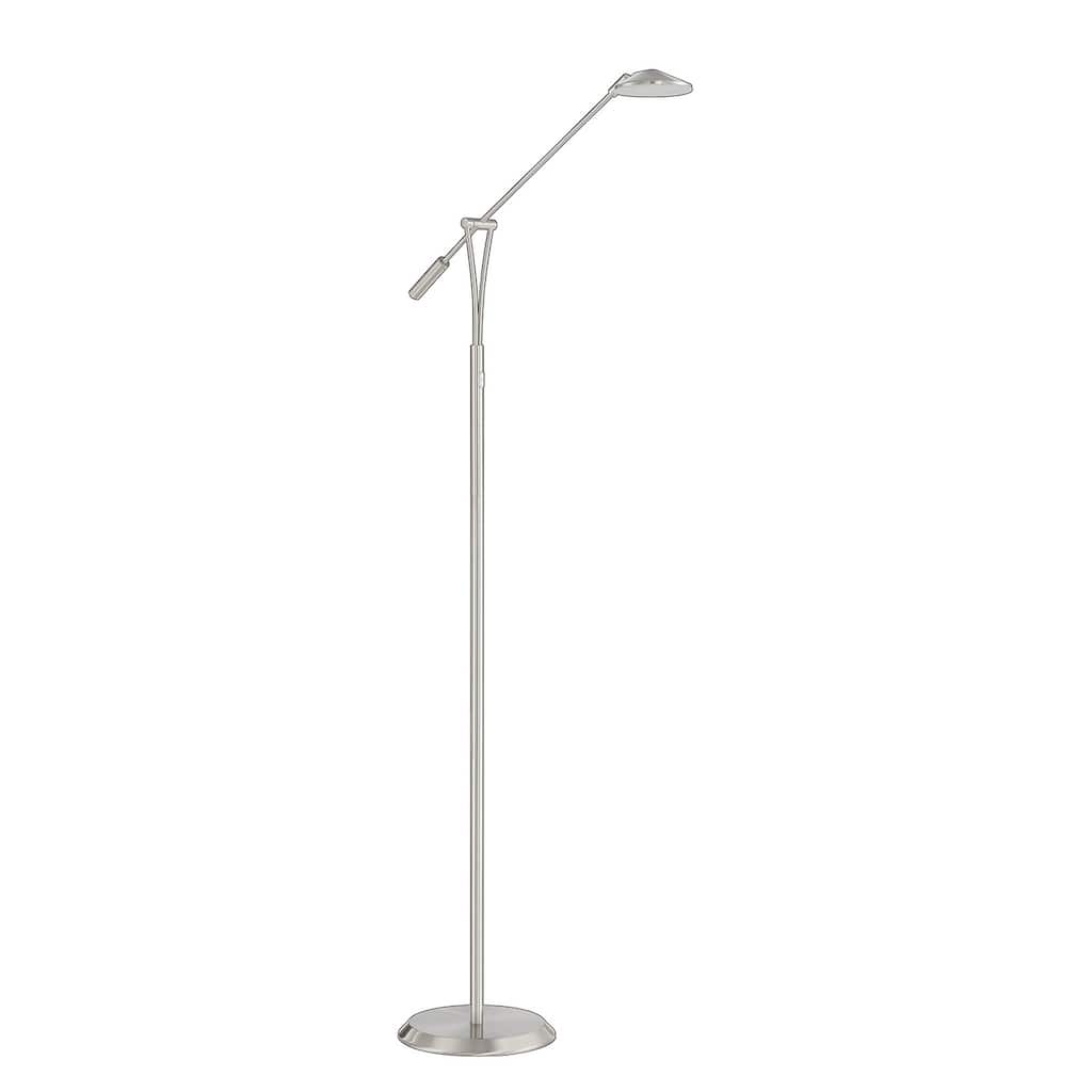 Lahoya Satin Nickel Floor Lamp