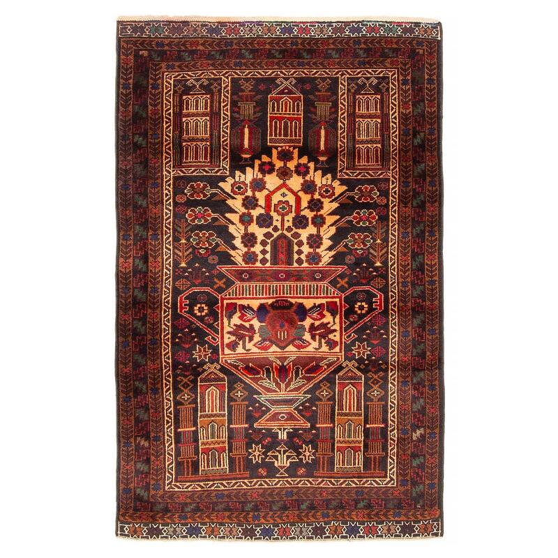 Teimani Brown Rug 2'11" x 4'8" - 2'11 x 4'8 - Light Brown - 2'11 x 4'8