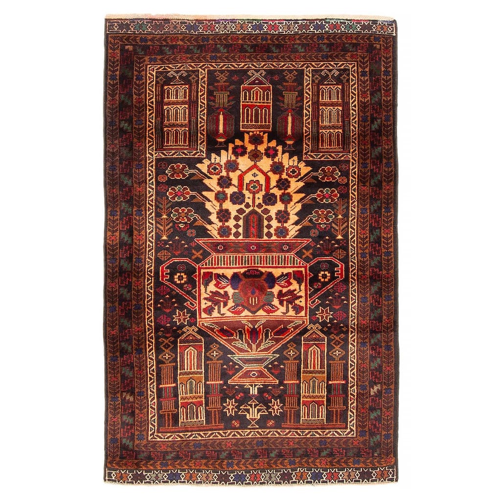 Teimani Brown Rug 2'11" x 4'8" - 2'11 x 4'8
