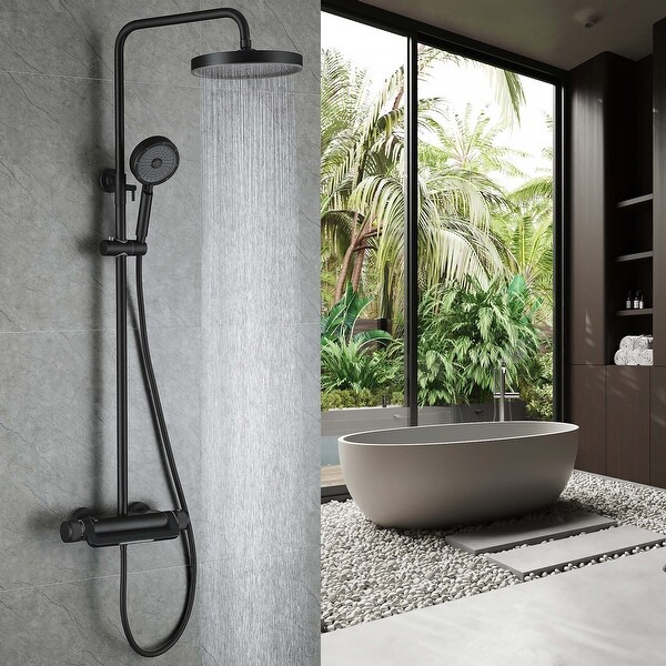 Thermostatic Shower Faucet Set with Rough In Valve Bed Bath