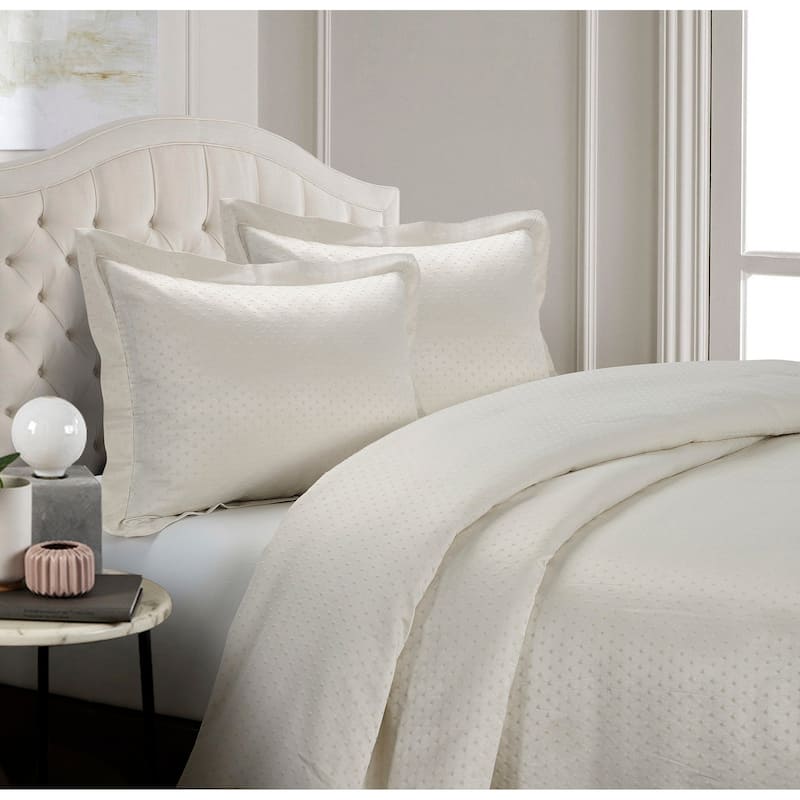 HiEnd Accents Belle Swiss Dot Comforter Set, 3PC