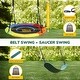 preview thumbnail 3 of 7, 440lbs Metal Swing Sets for Backyard with Heavy Duty Swing Frame, Saucer Swing,Belt Swing,Climbing Rope,Ladder,Basketball Hoop