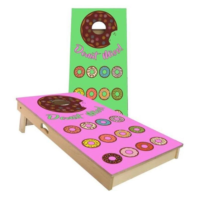 Donut Miss Outdoor Cornhole Board Set - Backyard 2x4 - NO Accessories