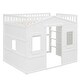 preview thumbnail 4 of 7, White Castle Style Solid Pine Wood Loft Bed with Ladder and Guard Rails