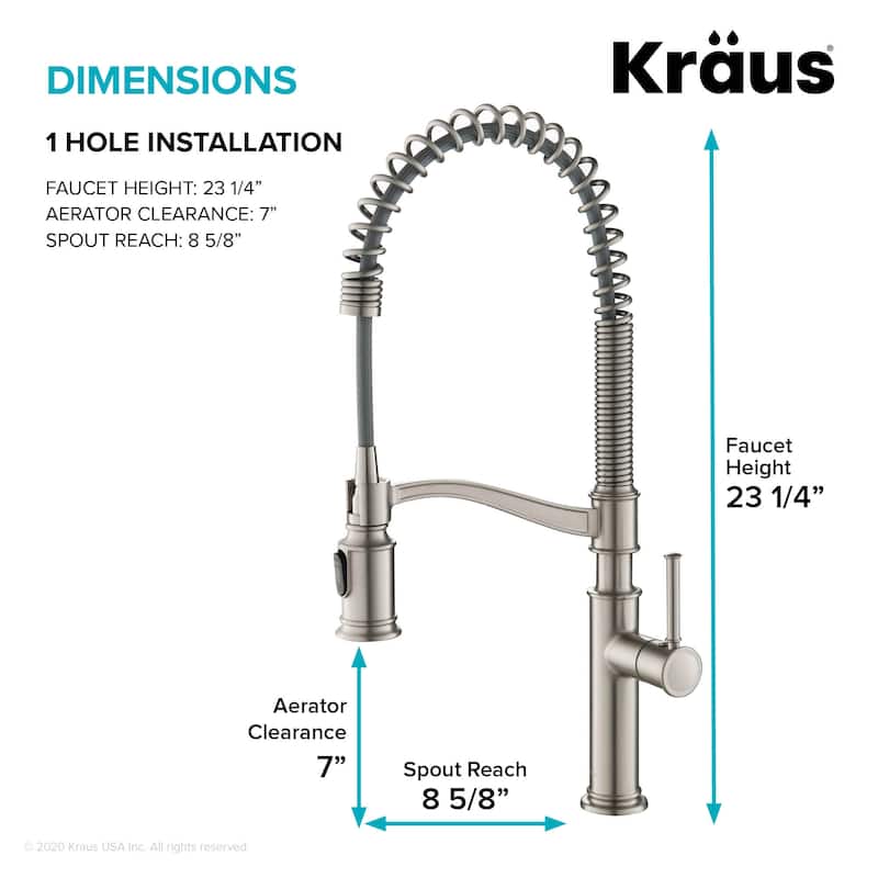 Kraus Sellette 1.8 GPM Single Hole Pre-Rinse Pull Out Kitchen Faucet -