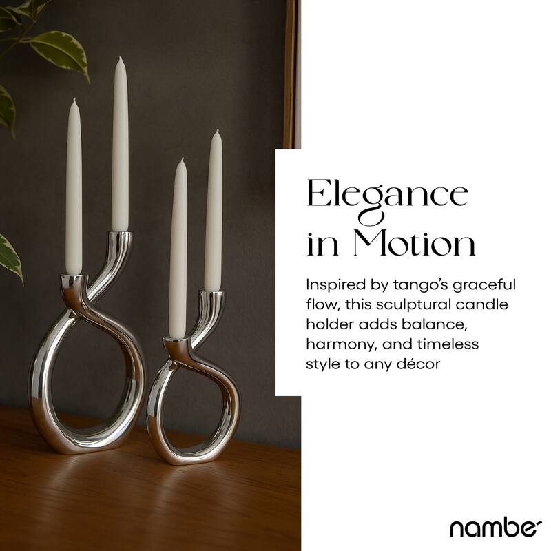 Nambe Tango Candle Holder