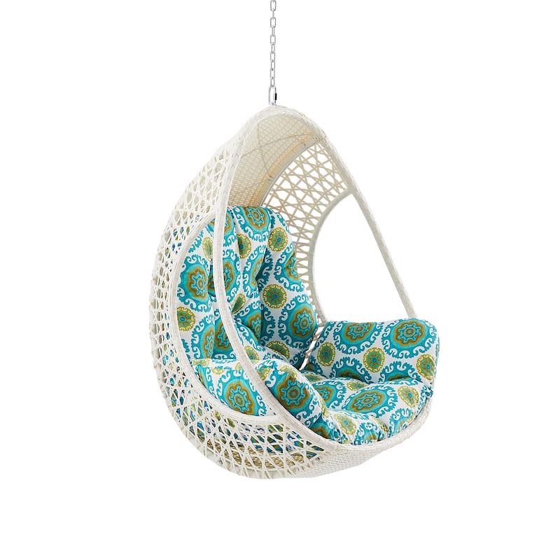 Hanging Egg Chair, Wicker Rattan Egg Chair with Cushion