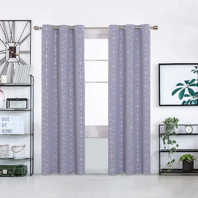Deconovo Colorful Blackout Gold Honeycomb Curtains(2 Panel)