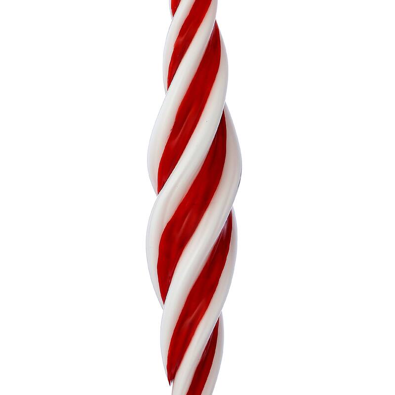 12" Glass Peppermint Finial Ornament Set of 4