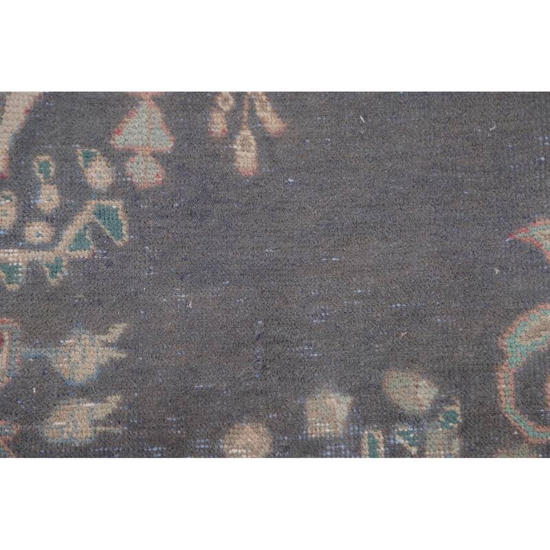 Distressed Over-Dyed Tabriz Persian Antique Rug Handmade Wool Carpet - 6'5" x 9'5"