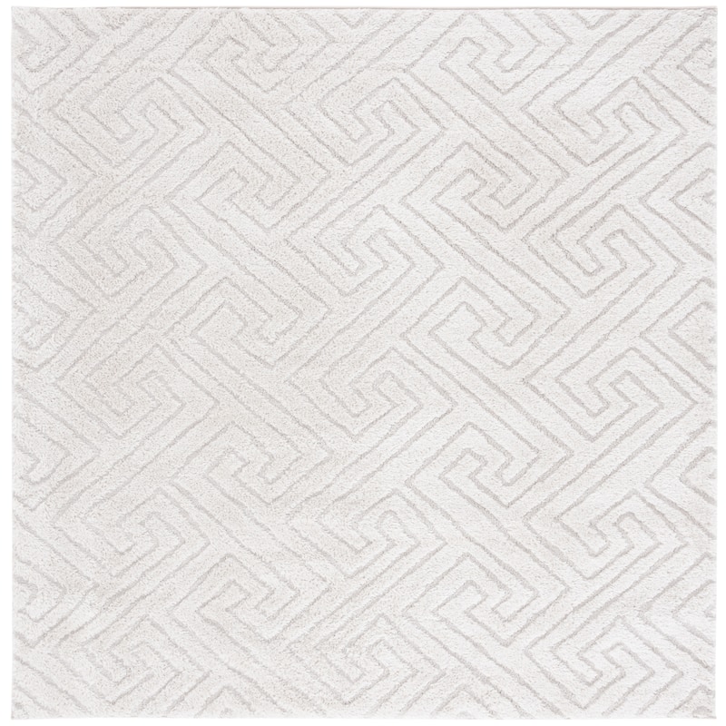 SAFAVIEH Tahoe Shag Nieki Geometric 1.2-inch Thick Rug