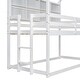 preview thumbnail 9 of 15, House Loft Bed with Guardrails,Semi-enclosed Roof,Bedside Shelves and Ladder,Twin Size