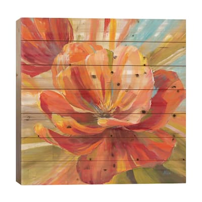 Island Blossom II Print On Wood by Nan - Multi-Color