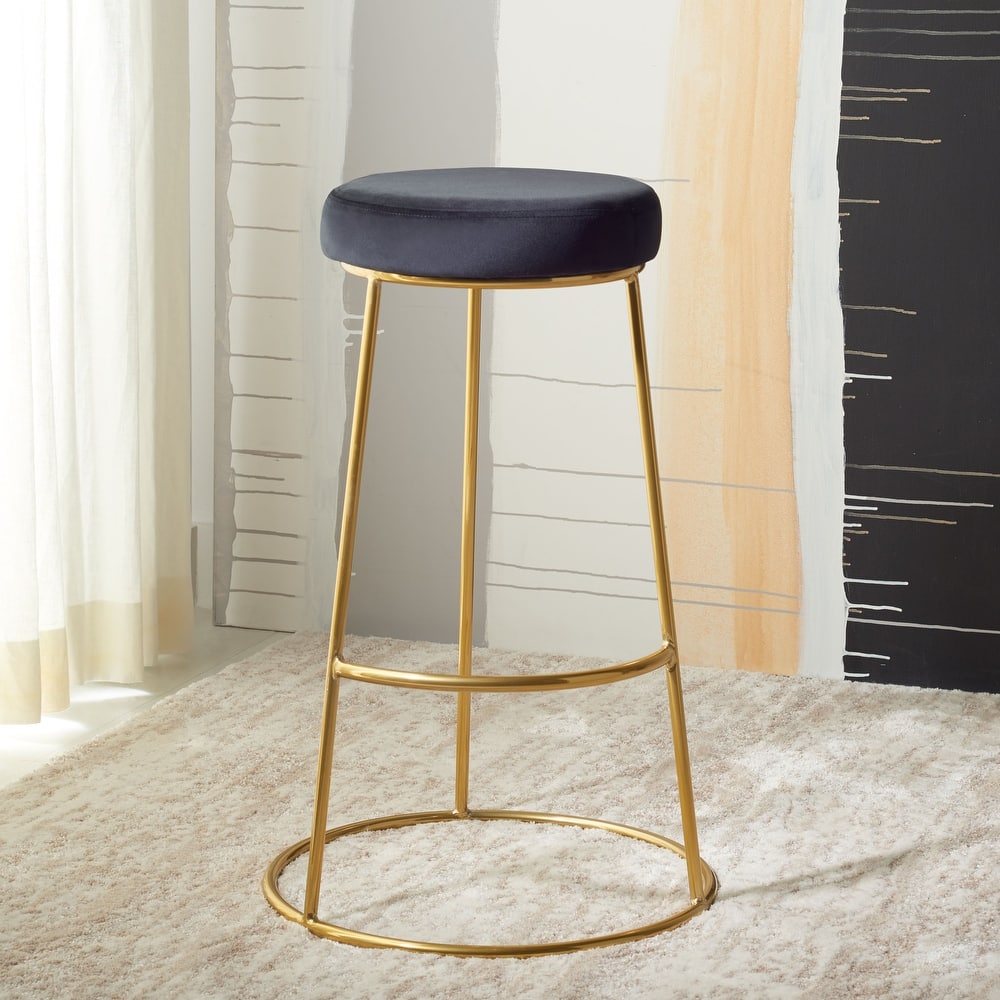 SAFAVIEH Nita 29-inch Round Bar Stool - 18.5" W x 18.5" L x 29.2" H - 19Wx19Dx29H