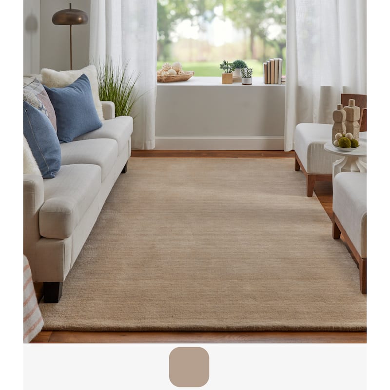 Grand Bazaar Celano Hand Woven Solid Modern Area Rug