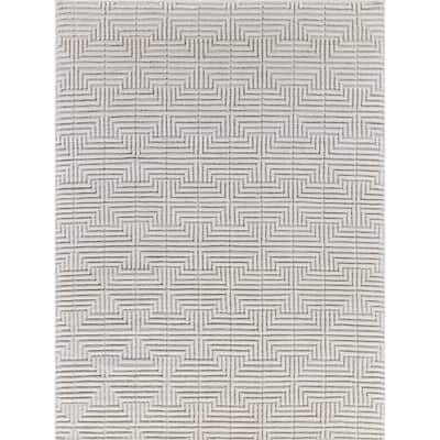 EXQUISITE RUGS Manzoni Hand-loomed New Zealand Wool Ivory Area Rug.