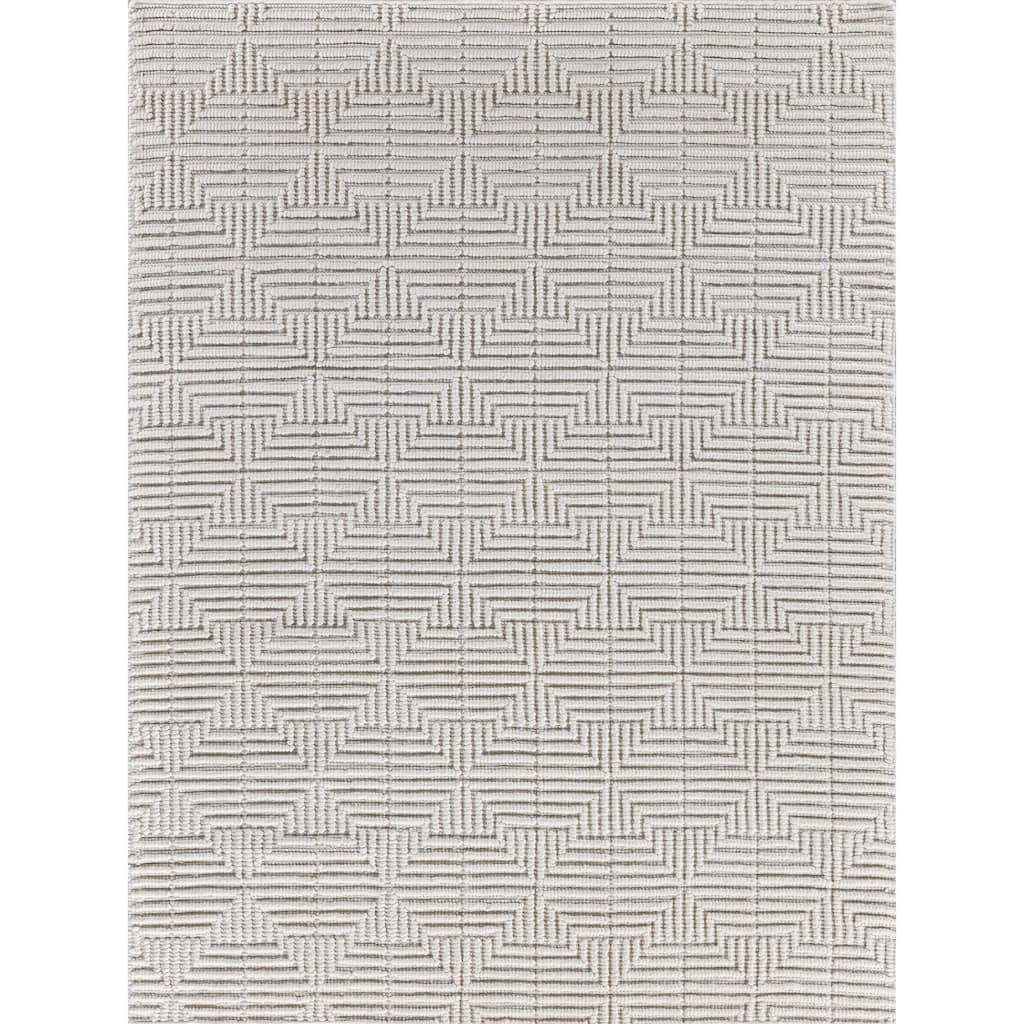 EXQUISITE RUGS Manzoni Hand-loomed New Zealand Wool Ivory Area Rug.