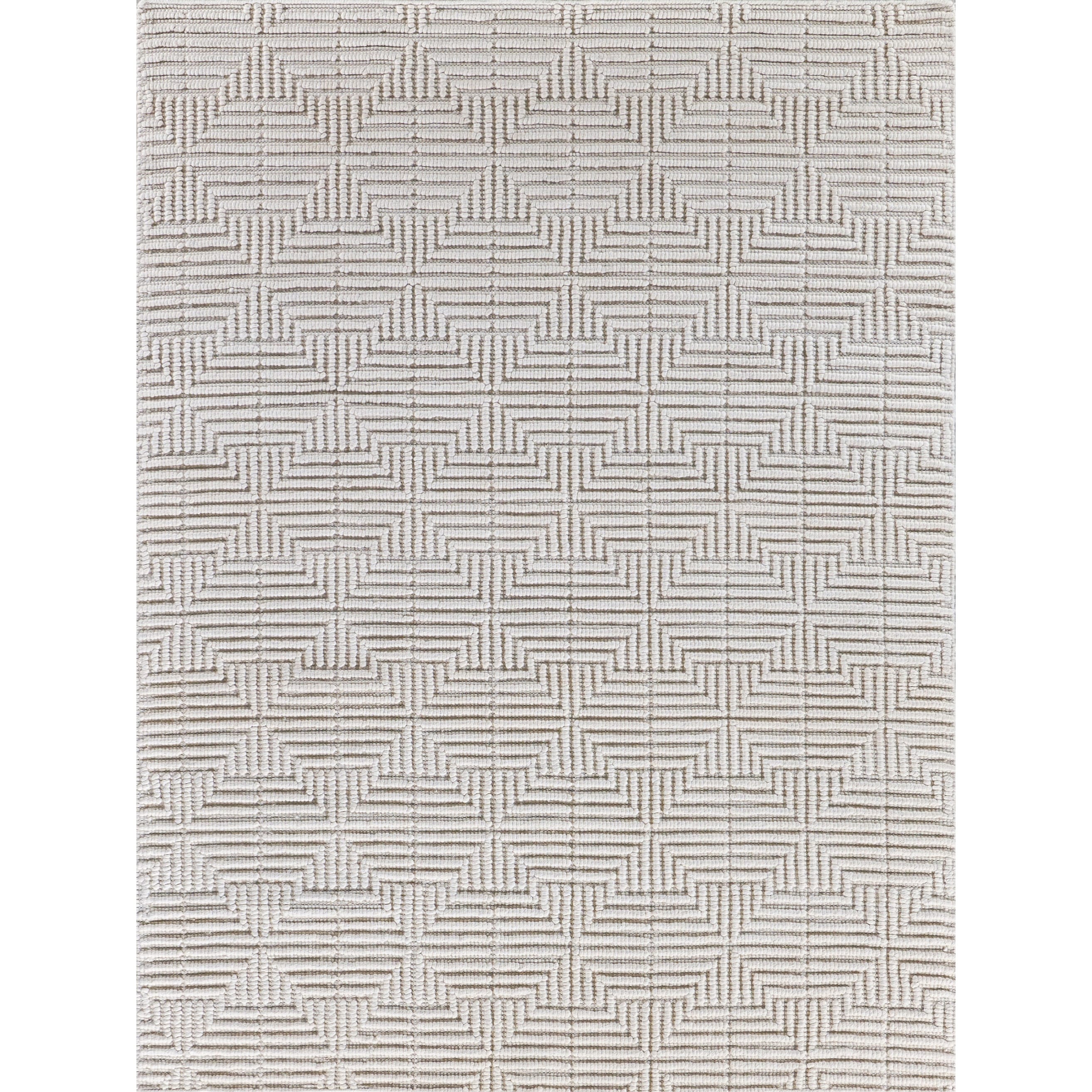 EXQUISITE RUGS Manzoni Hand-loomed New Zealand Wool Ivory Area Rug.