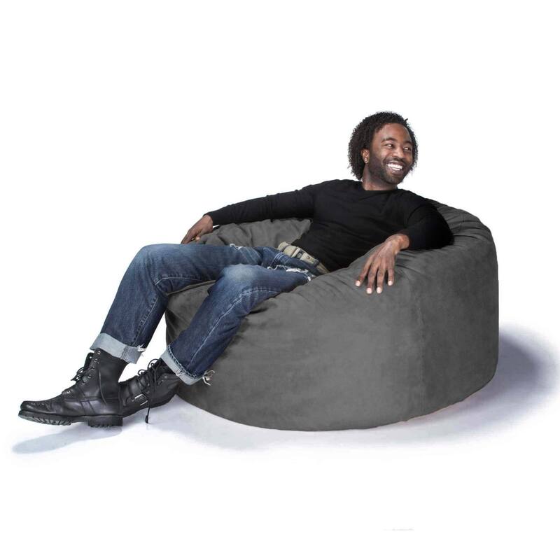 Jaxx 4 Foot Saxx Large Bean Bag Chair and Lounger for Teens and Adults - Microsuede