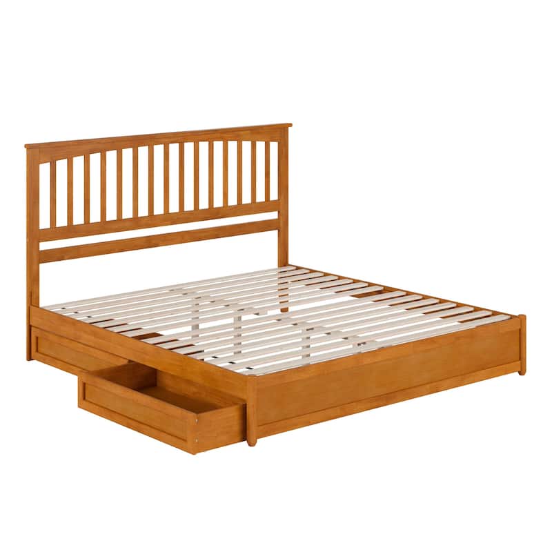 Everett Platform Bed with Panel Footboard and Storage Drawers
