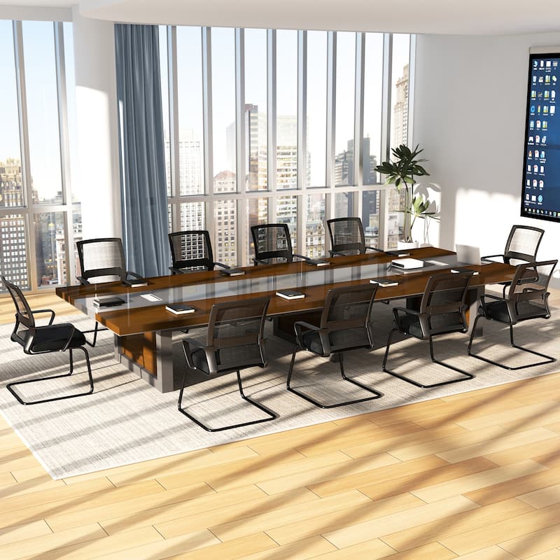 Gymax Office Mesh Chair Set of 8 Upholstered Guest Conference Chair