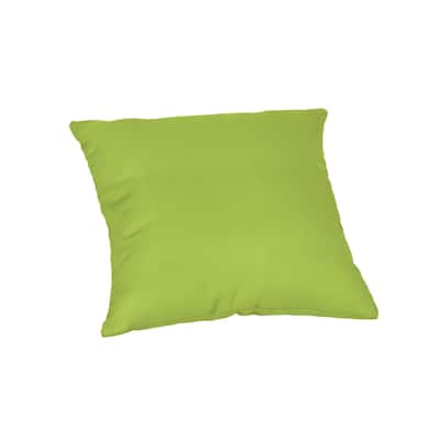 Sunbrella® Solid Fabric 1-Piece Indoor/Outdoor Square Throw Pillow, 20"W x 20"L, Canvas Macaw